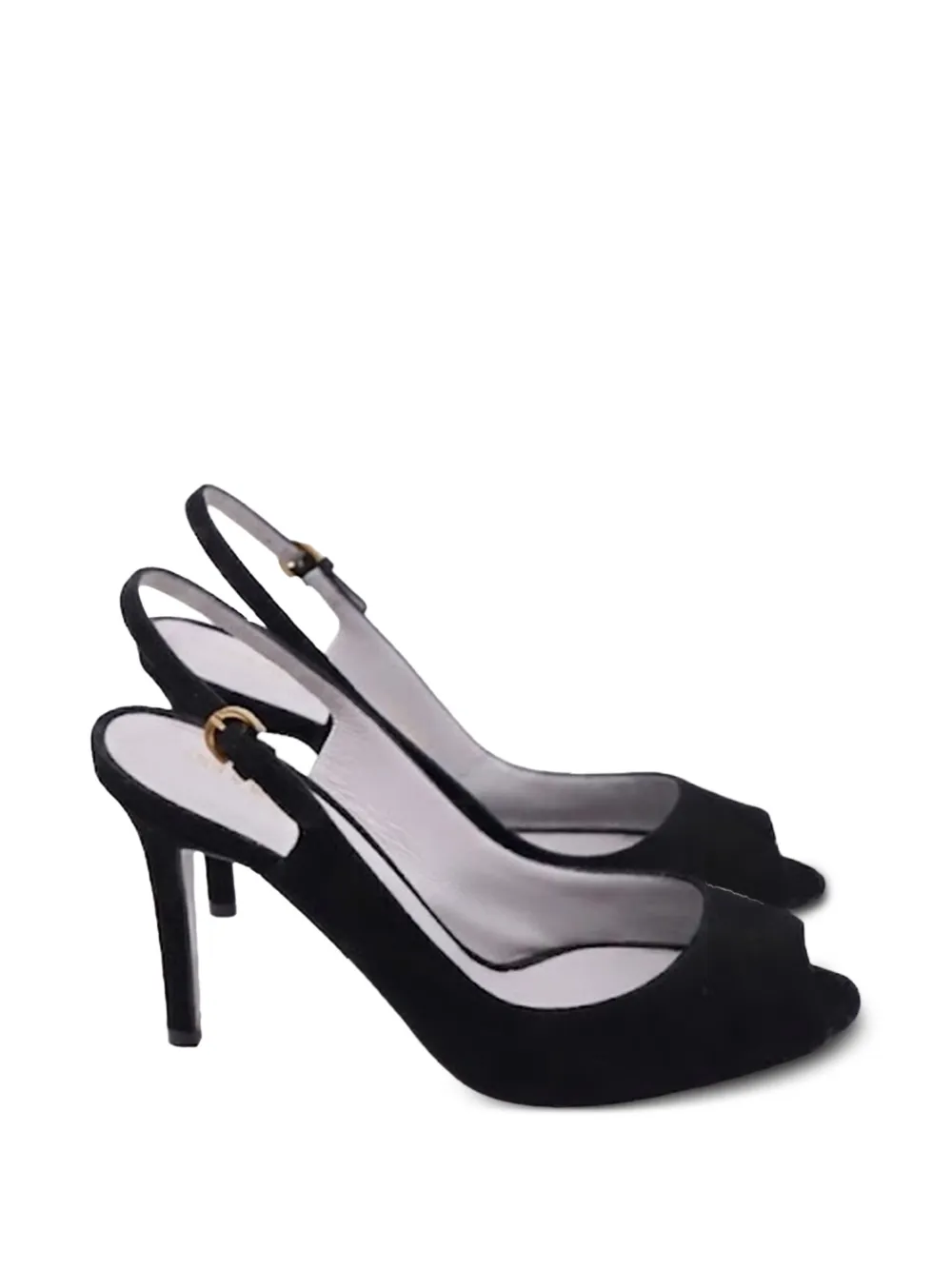 Sergio Rossi Vintage Slingback-Sandalen mit Peeptoe - Schwarz