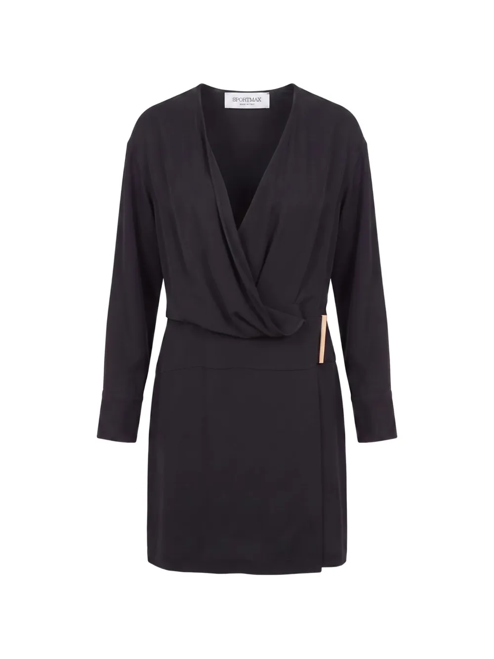 Sportmax Etere wrap-style long-sleeve mini dress