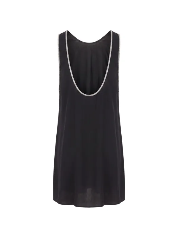 Sportmax Chain-trim Shift Mini Dress in Black