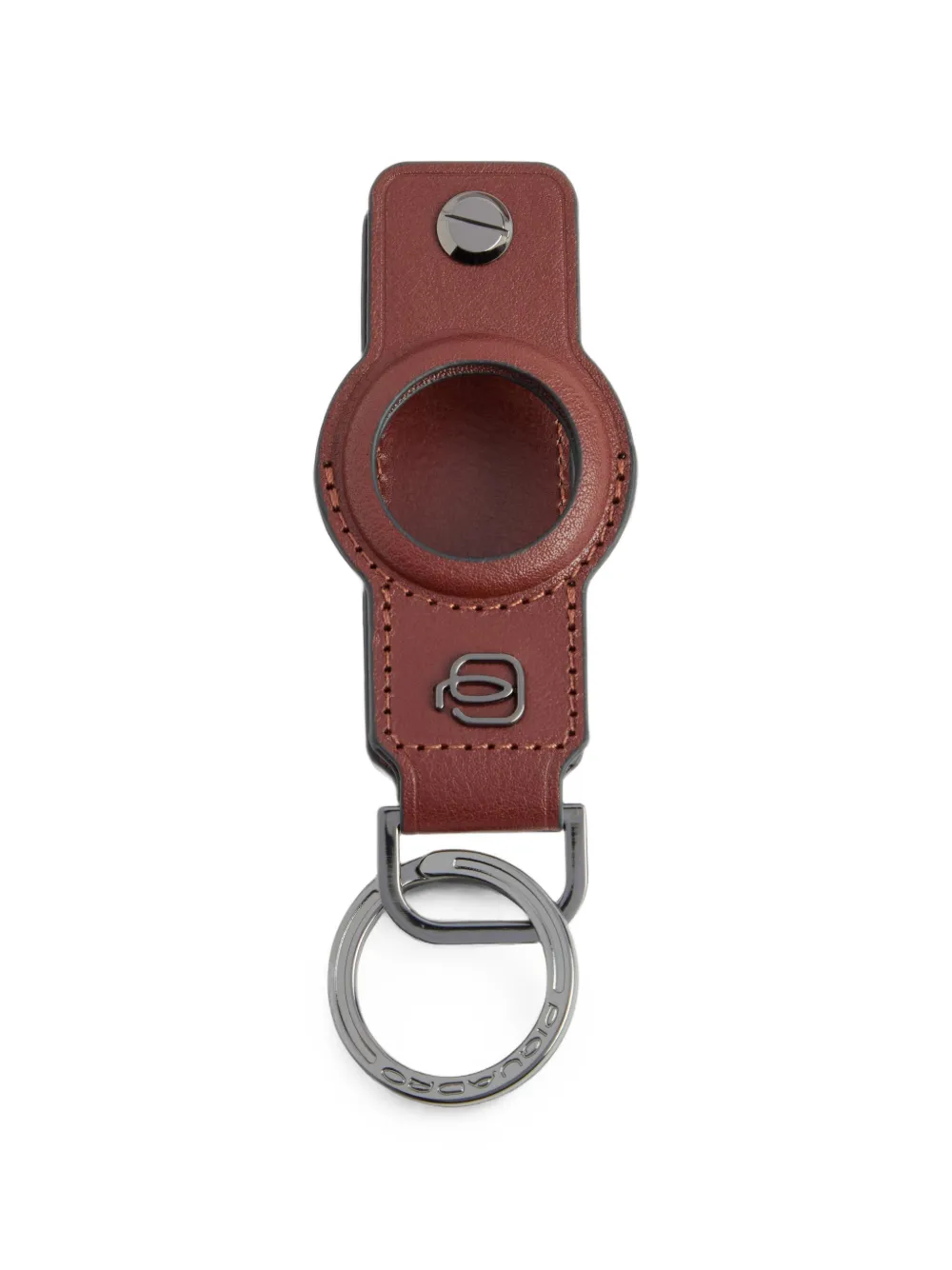 PIQUADRO AirTag holder leather keychain