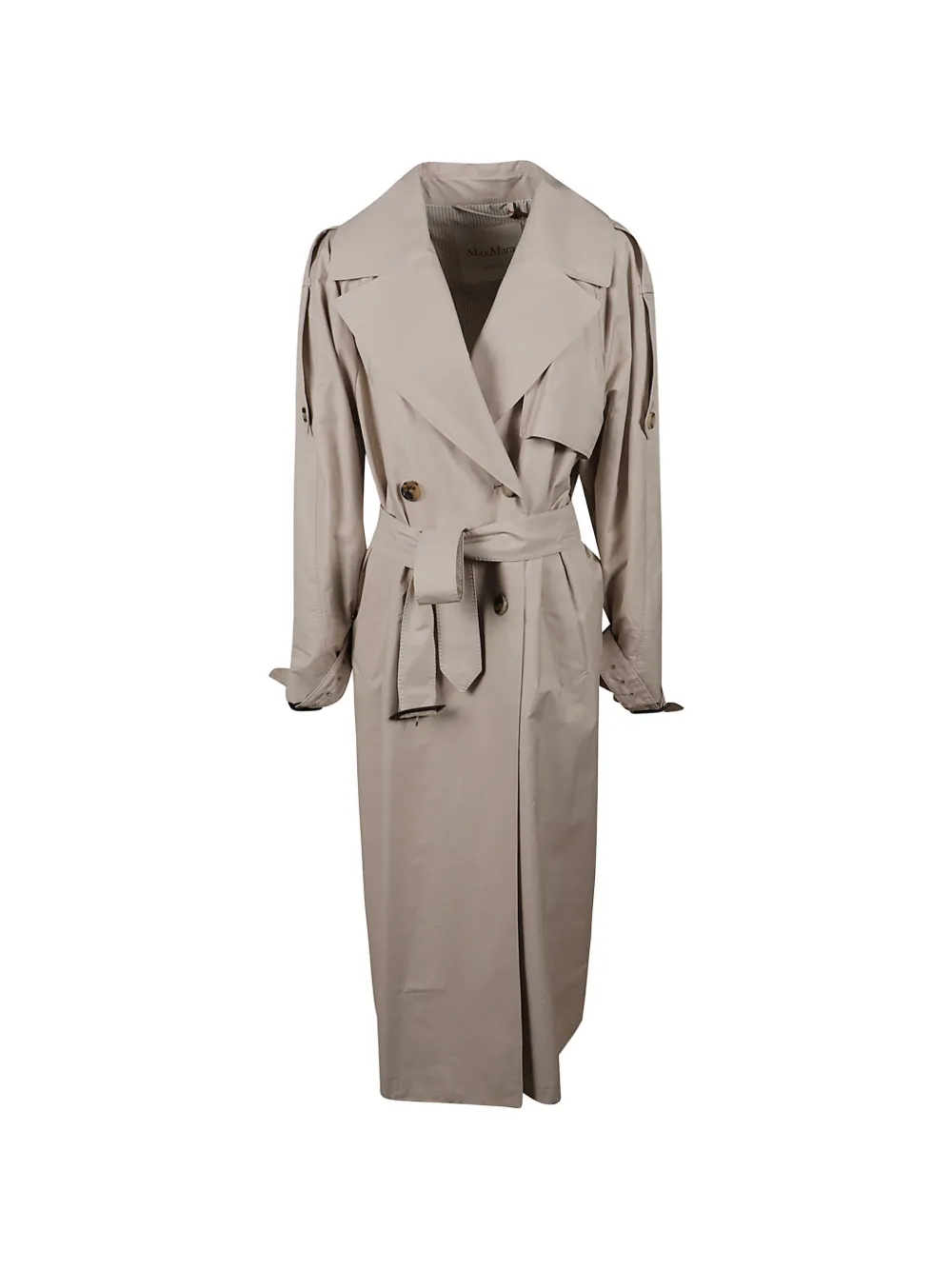 Max Mara double-breasted belted trench coat - Toni neutri