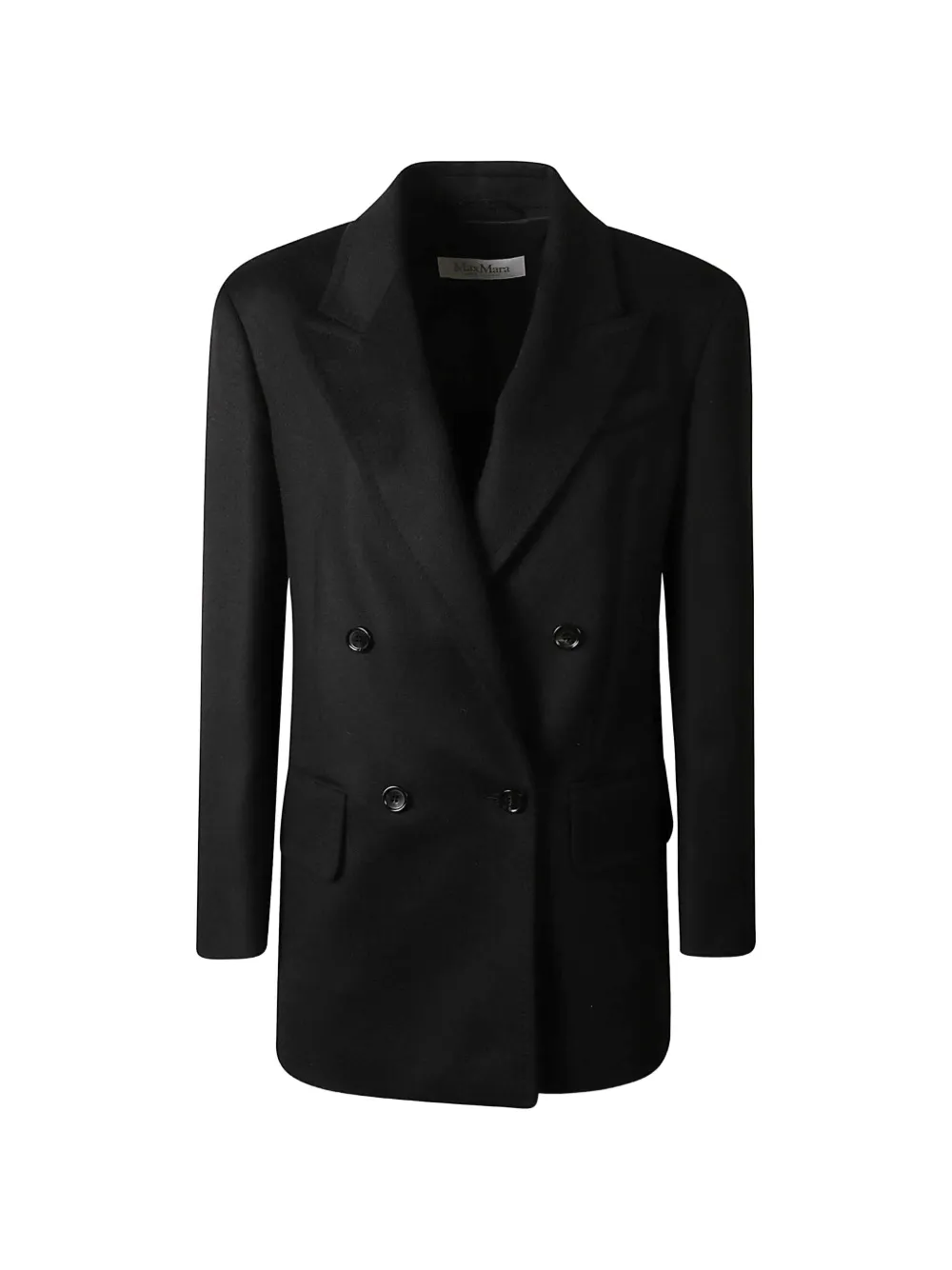 Max Mara double-breasted peak-lapels jacket - Nero