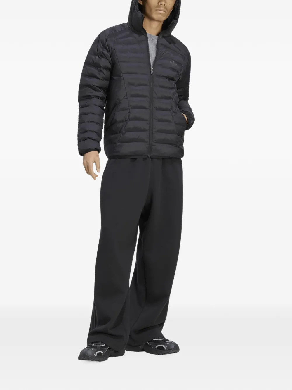 adidas Teamgeist hooded puffer jacket Zwart