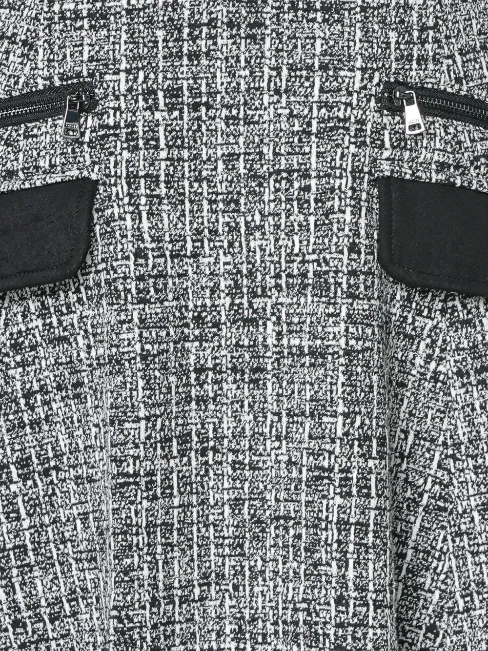 DKNY Tweed mini-jurk met ritsdetail Zwart