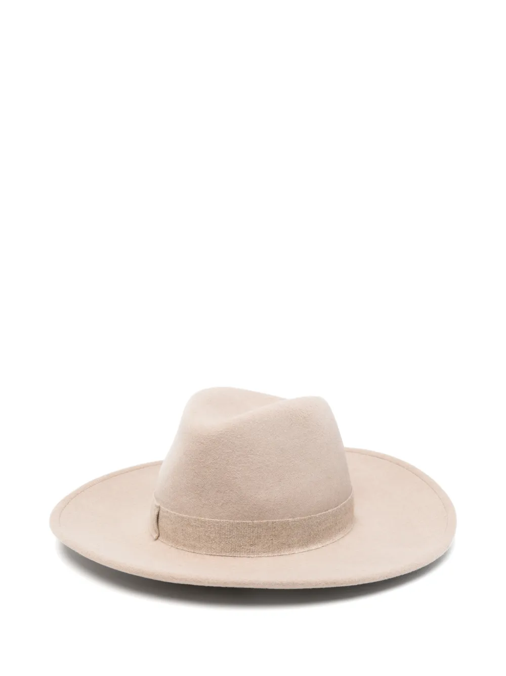 Borsalino wide-brim fedora hat - Tons neutres Borsalino wide-brim fedora hat - Tons neutres