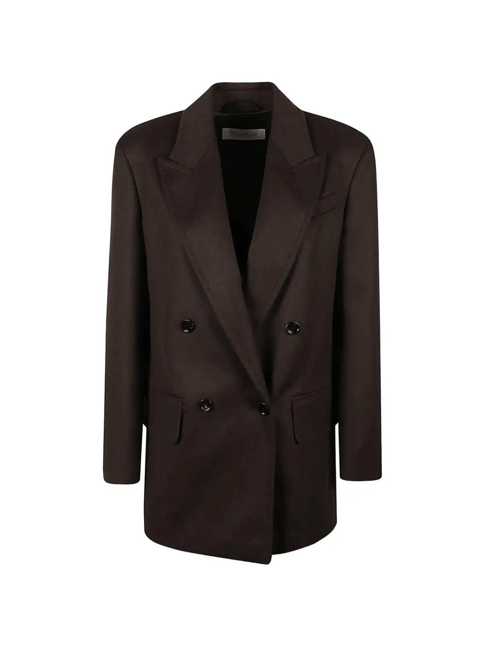 Max Mara double-breasted peak-lapels blazer - Marrone
