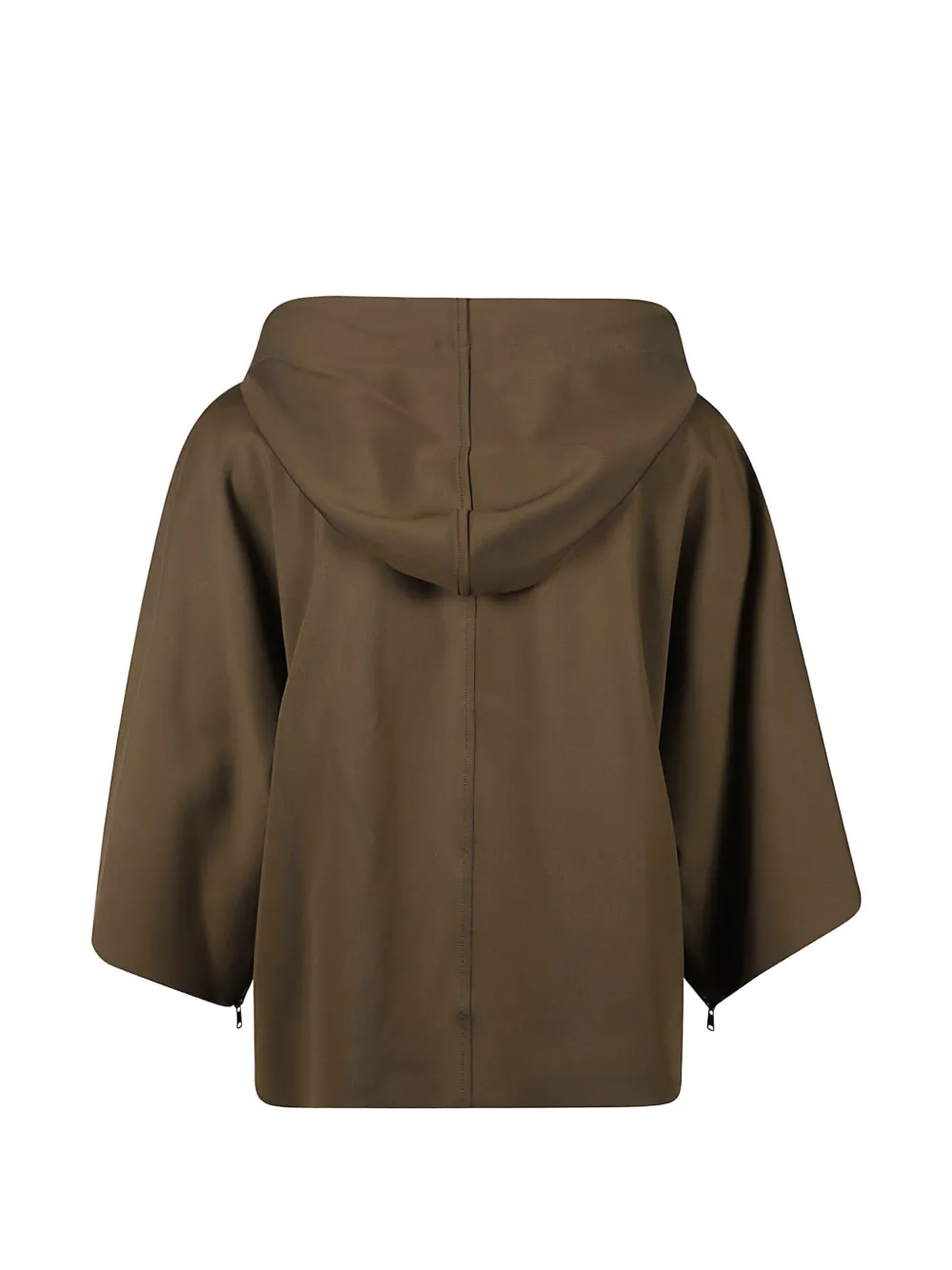 Max Mara drawstring wide-sleeve hoodie Groen