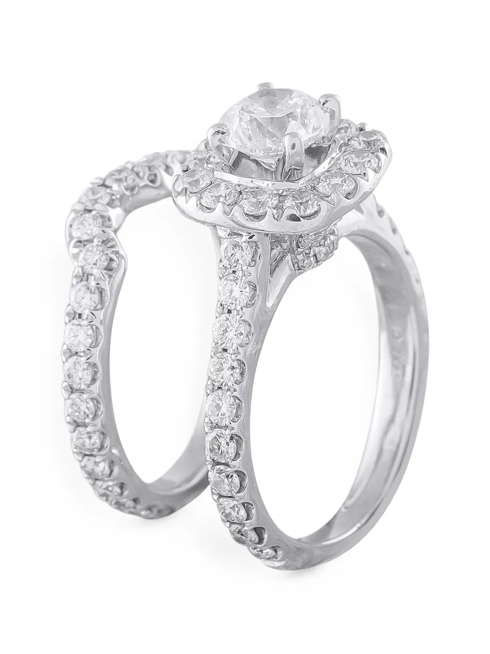 Neil Lane cushion-halo diamond rings - Argento