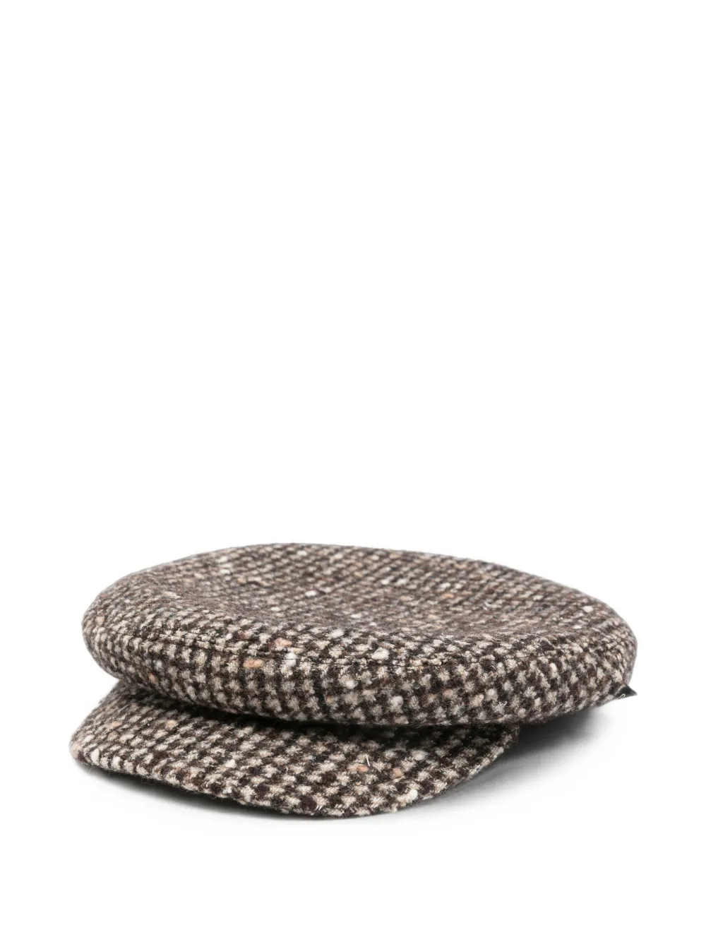 Borsalino houndstooth-pattern flat cap - Marron Borsalino houndstooth-pattern flat cap - Marron