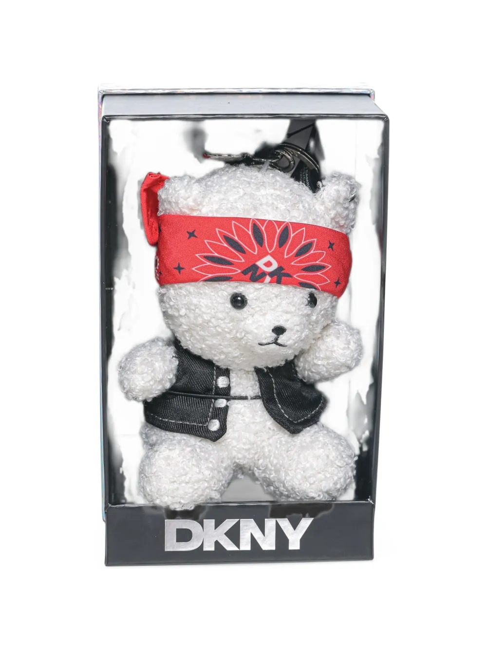 DKNY bear-charm keyring - Weiß