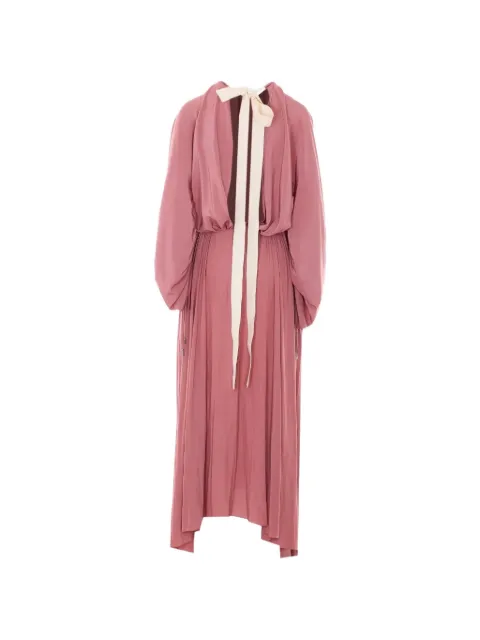 Lanvin gathered open-back asymmetric dress