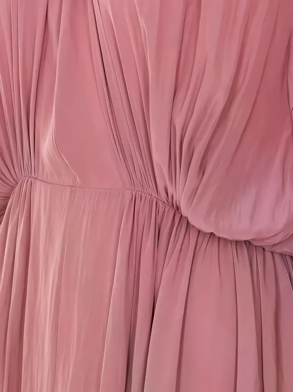 Lanvin Gesmockte asymmetrische jurk met open achterkant Roze