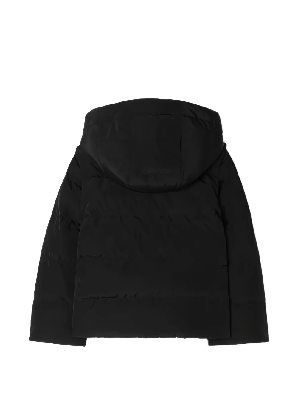 Burberry Kids Gewatteerd jack met capuchon en afneembare mouwen Zwart