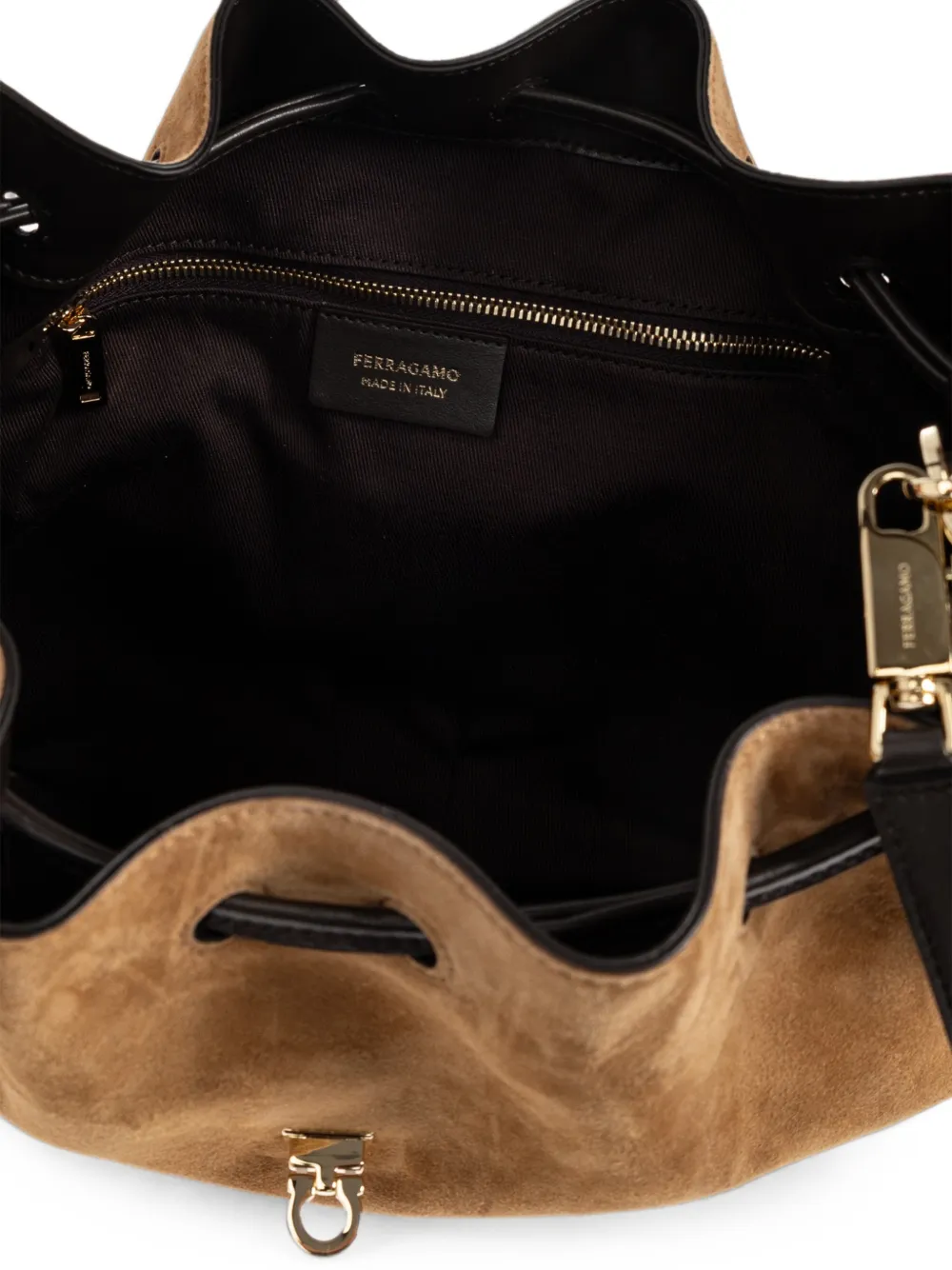 Ferragamo "Hug" bucket-type handbag Beige