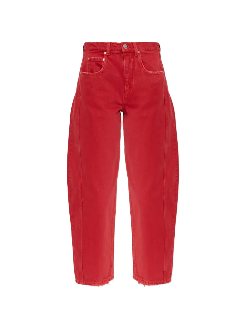 ISABEL MARANT Oriane frayed-edge jeans - Rosso