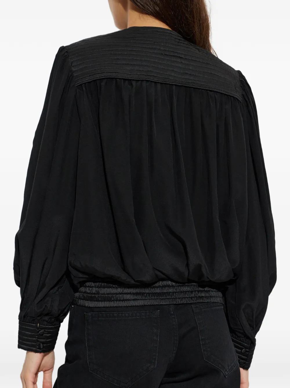 ISABEL MARANT Dovane geplooide top Zwart