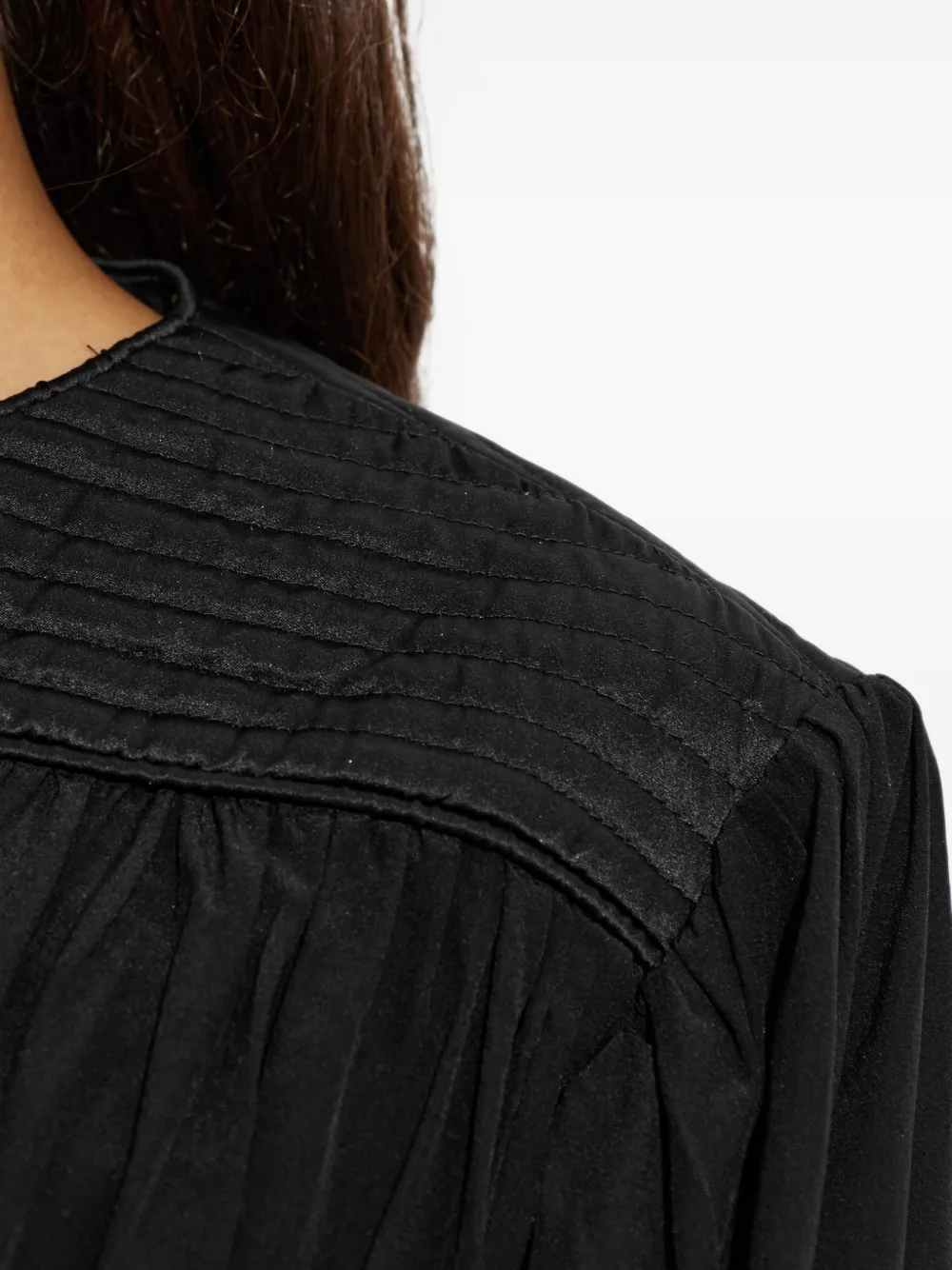 ISABEL MARANT Dovane geplooide top Zwart
