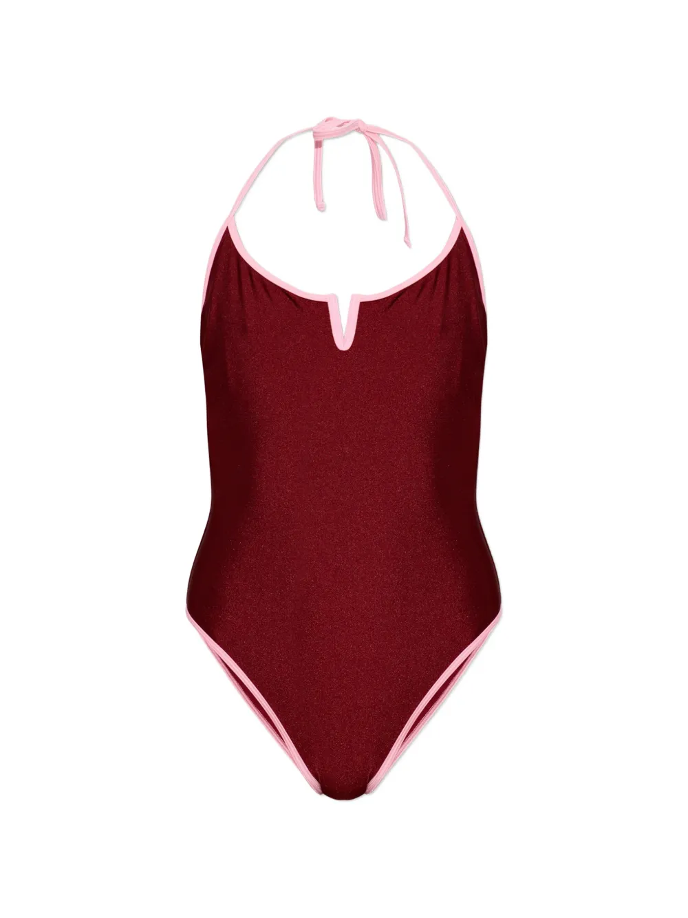 Moschino scoop-neck swimsuit - Rosso