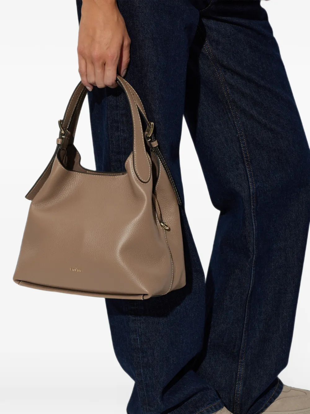 Furla Primrose leren shopper Beige