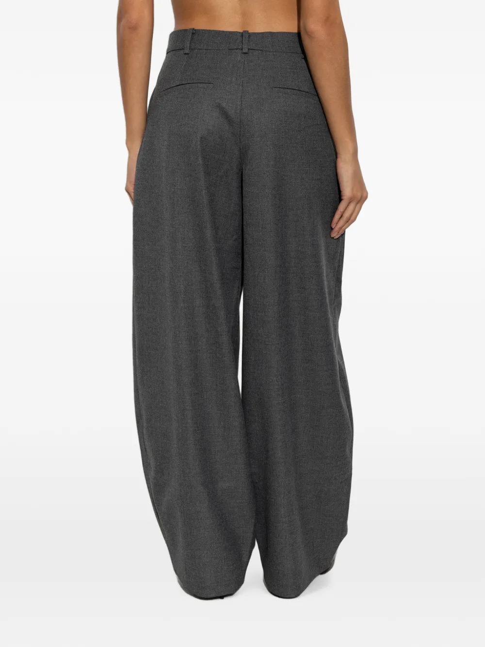 By Malene Birger Povilanna broek met persvouw Grijs