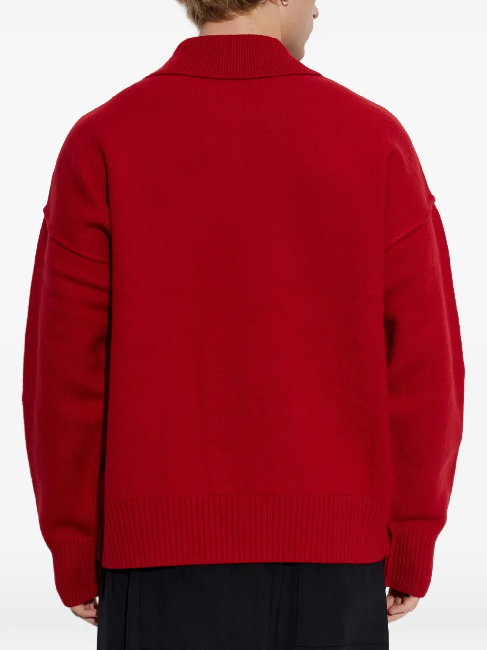 AMI Paris Ami de Coeur poloshirt met lange mouwen Rood