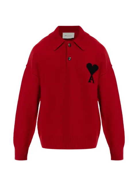 AMI Paris Ami de Coeur long-sleeve polo shirt