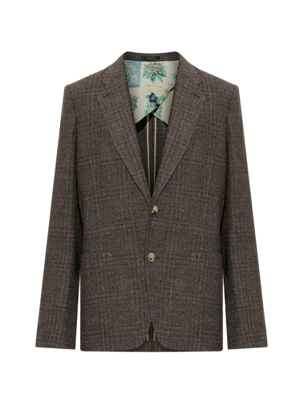 Paul Smith brown check wool patch-pocket buggy-lined blazer - Marrone