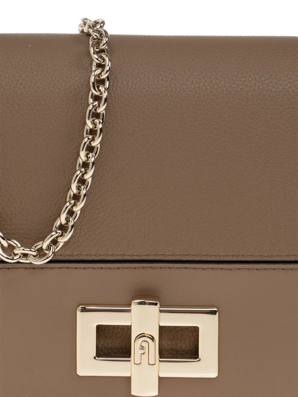 Furla Amelia leren schoudertas Bruin