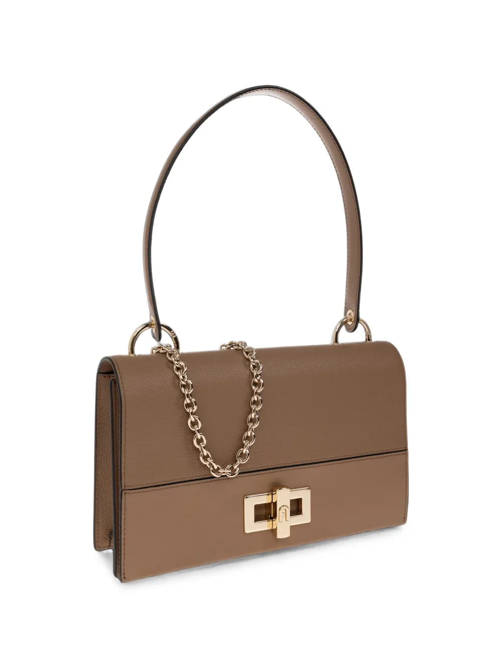 Furla Amelia leren schoudertas Bruin