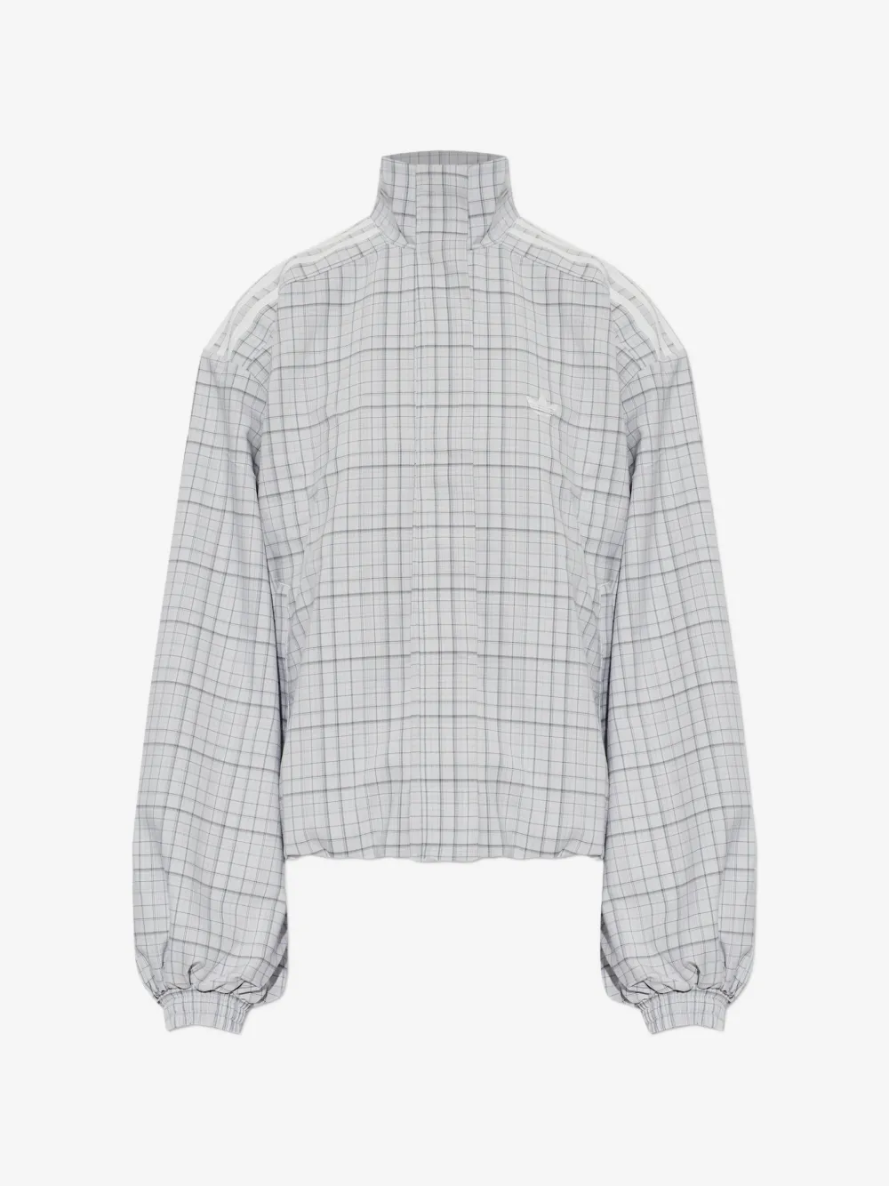 check-print high-neck sweatshirt
