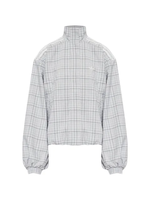 adidas check-print high-neck sweatshirt