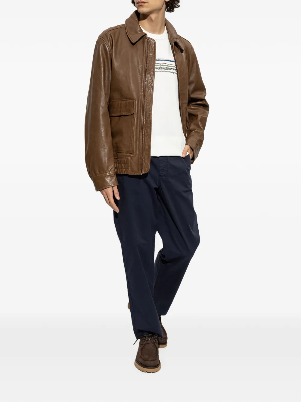 PS Paul Smith Gestreept T-shirt Wit