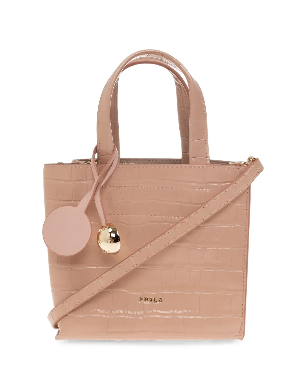 Furla Divide croc-effect leather mini bag · OS