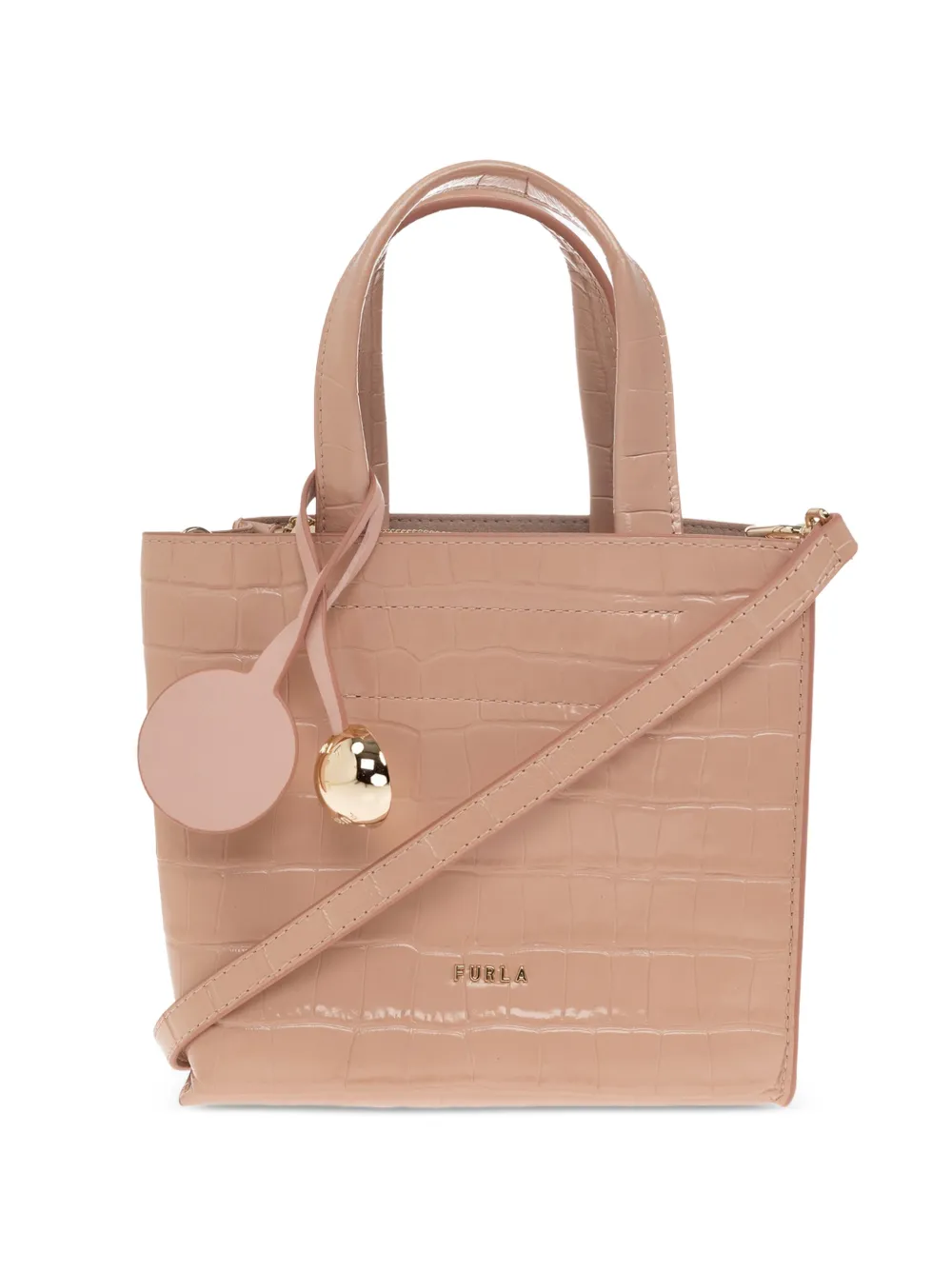 Furla Divide croc-effect leather mini bag