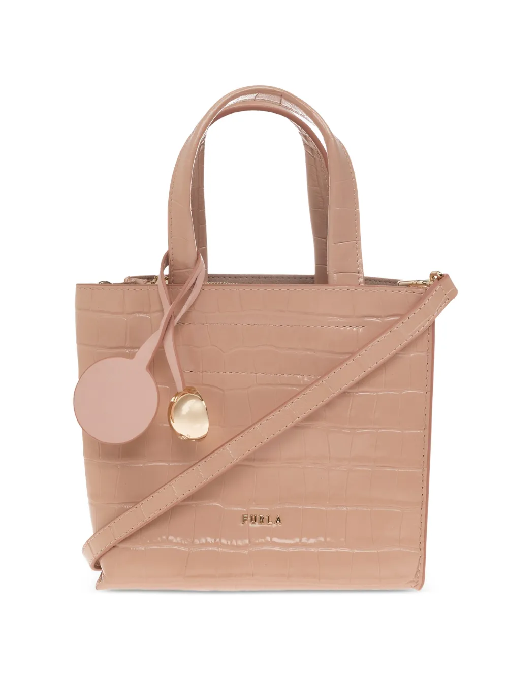 Furla Divide croc-effect leather mini bag