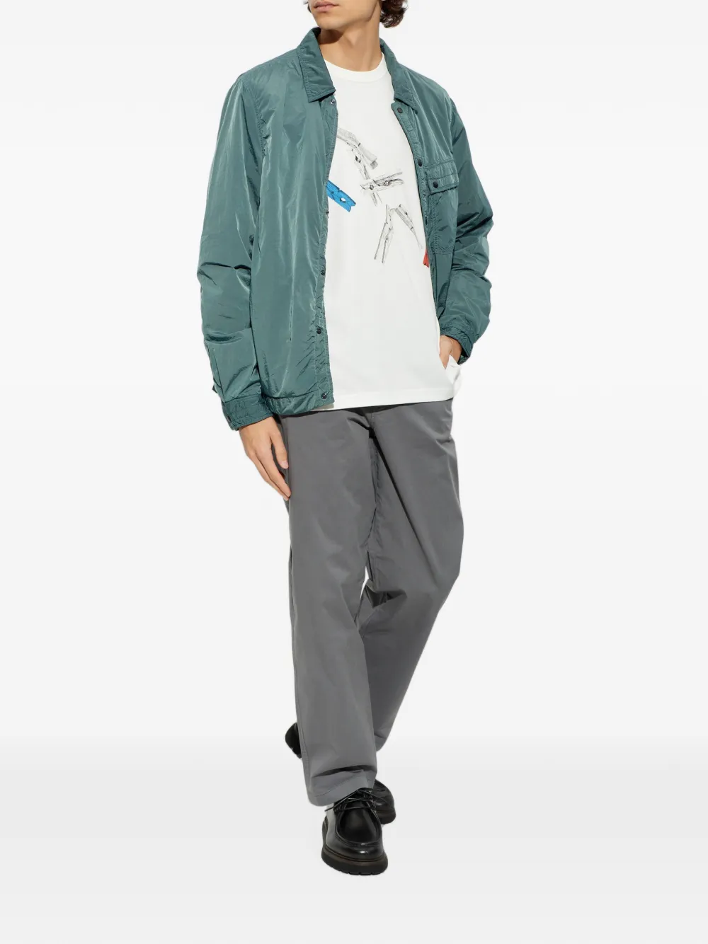 PS Paul Smith Shirtjack met logopatch Groen