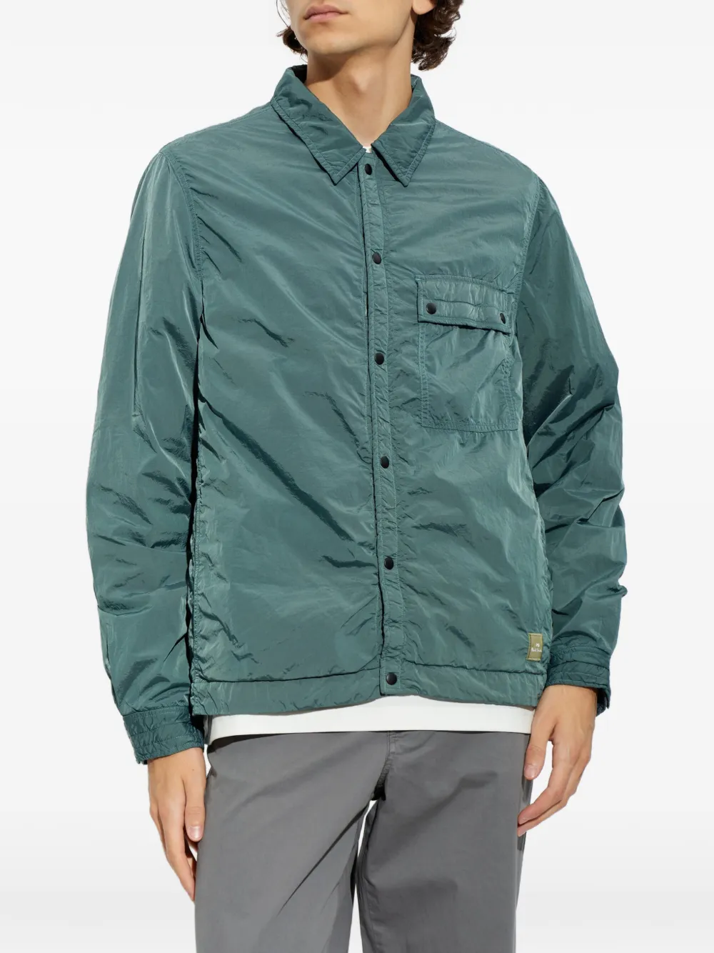 PS Paul Smith Shirtjack met logopatch Groen