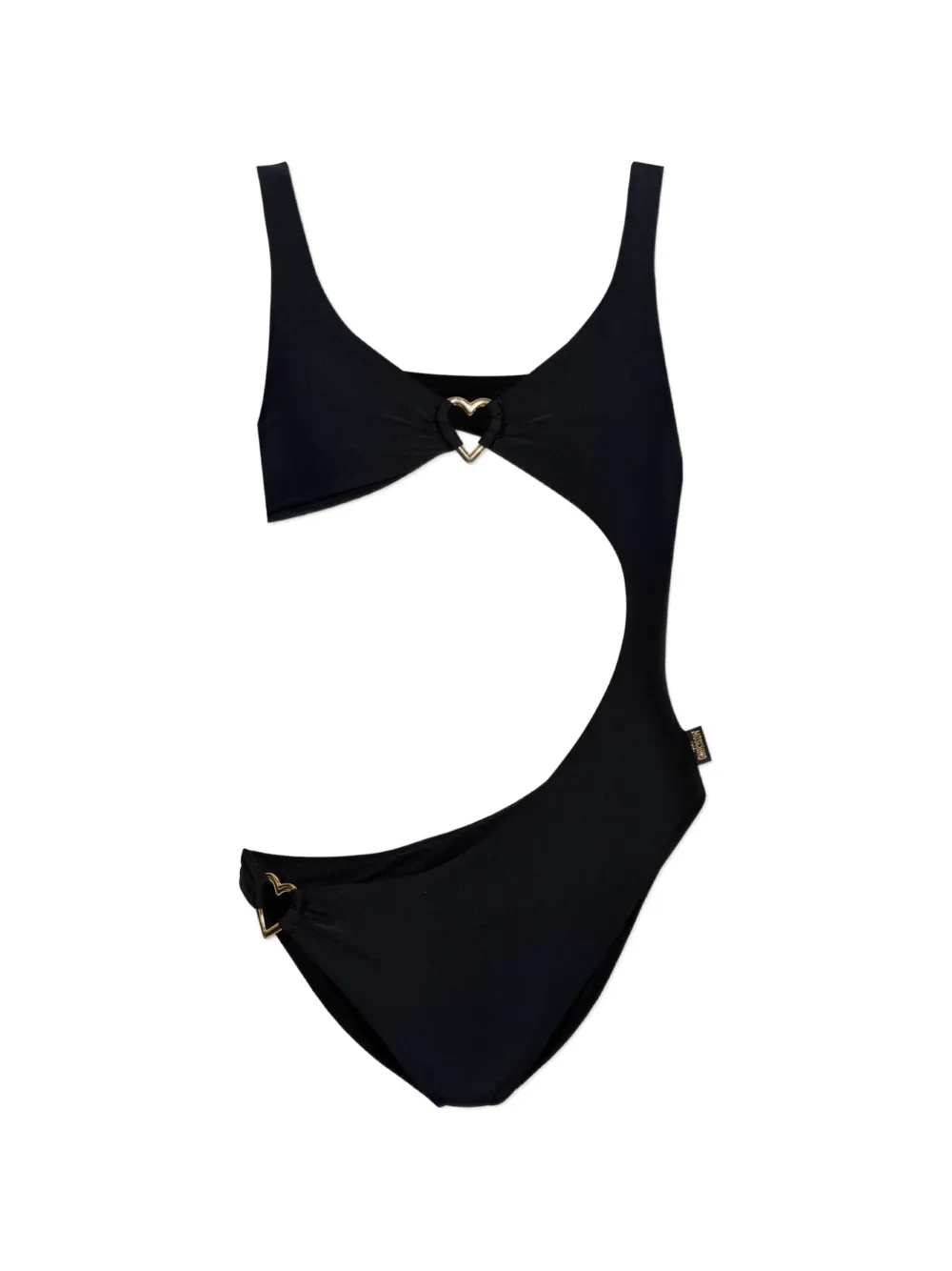 Moschino heart-motif cut-out swimsuit - Nero