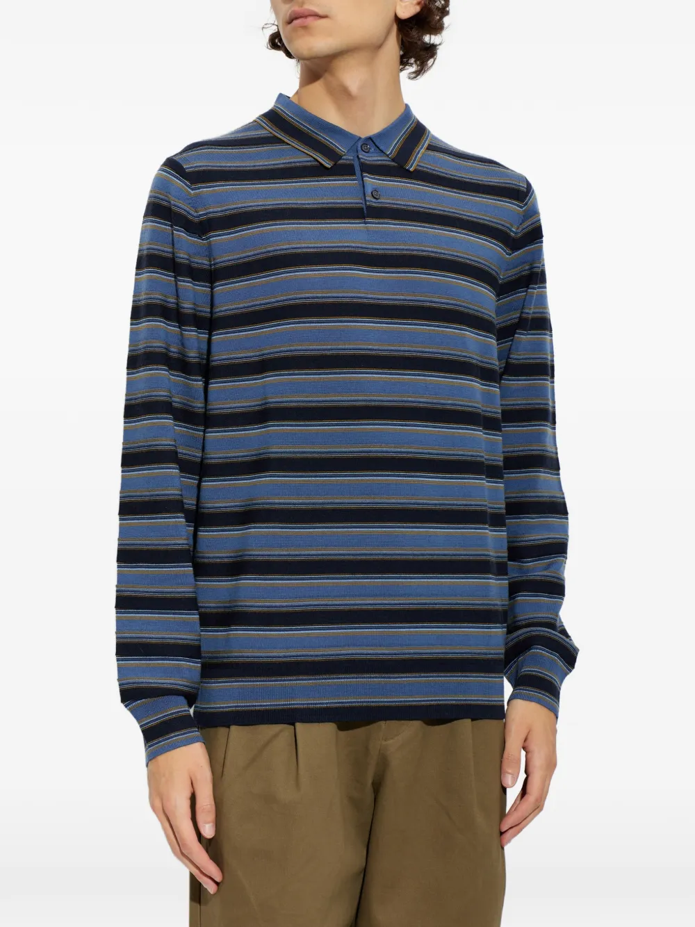 PS Paul Smith Gestreept poloshirt Blauw