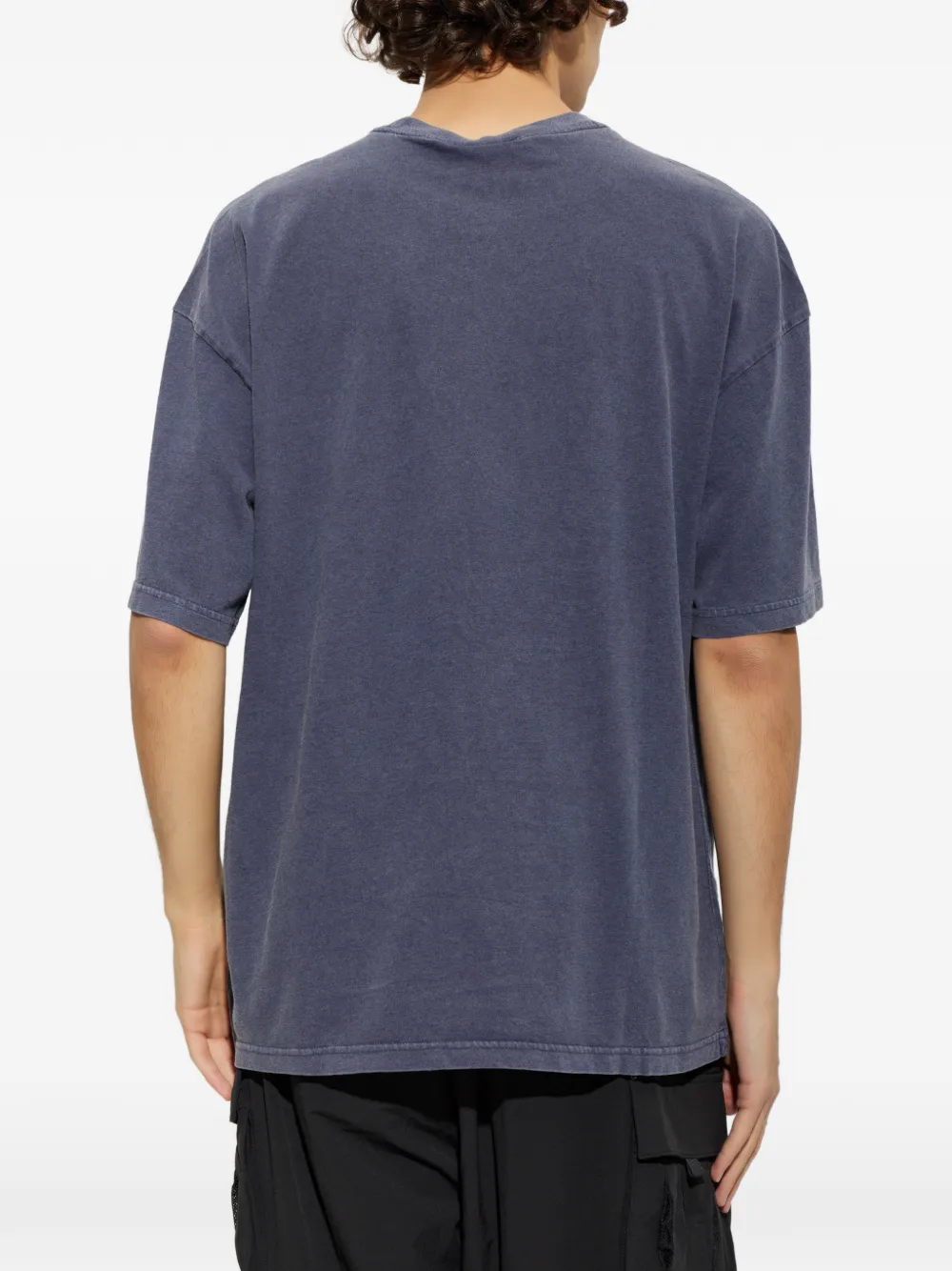 adidas logo-embroidered T-shirt Blauw