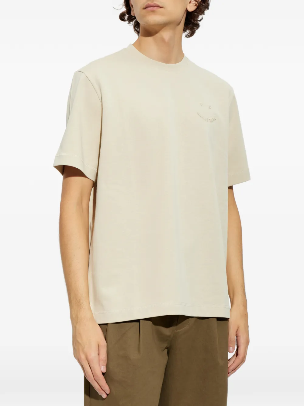 PS Paul Smith Happy T-shirt met logo-reliëf Beige