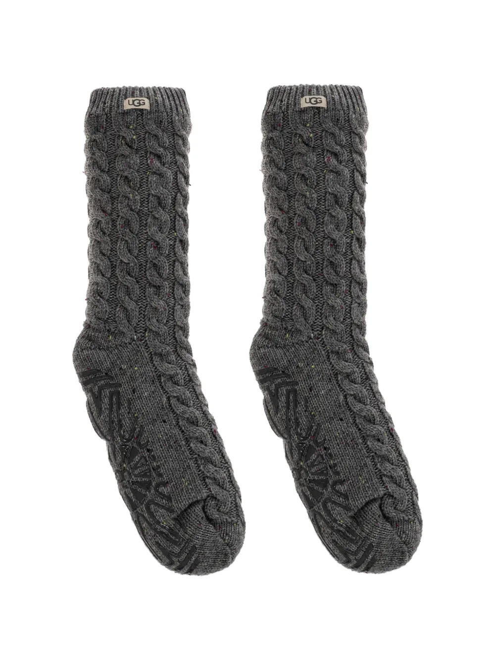 Ugg Elowyn Cable-knit Anti-slip Socks In Gray