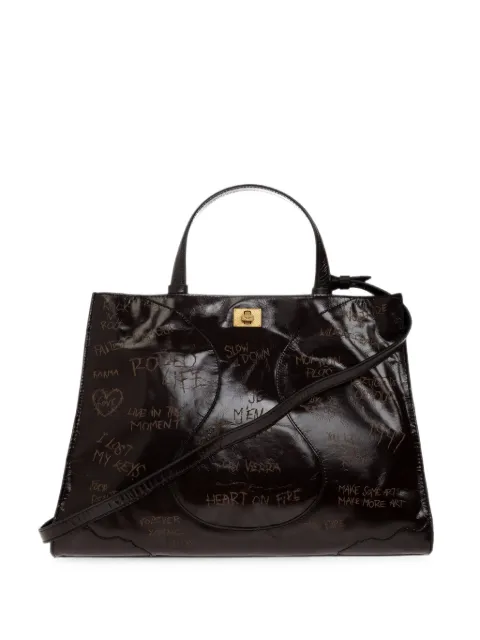 Zadig&Voltaire slogan-print leather tote bag