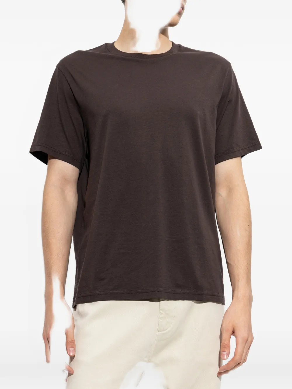 FRAME T-shirt met ronde hals Bruin