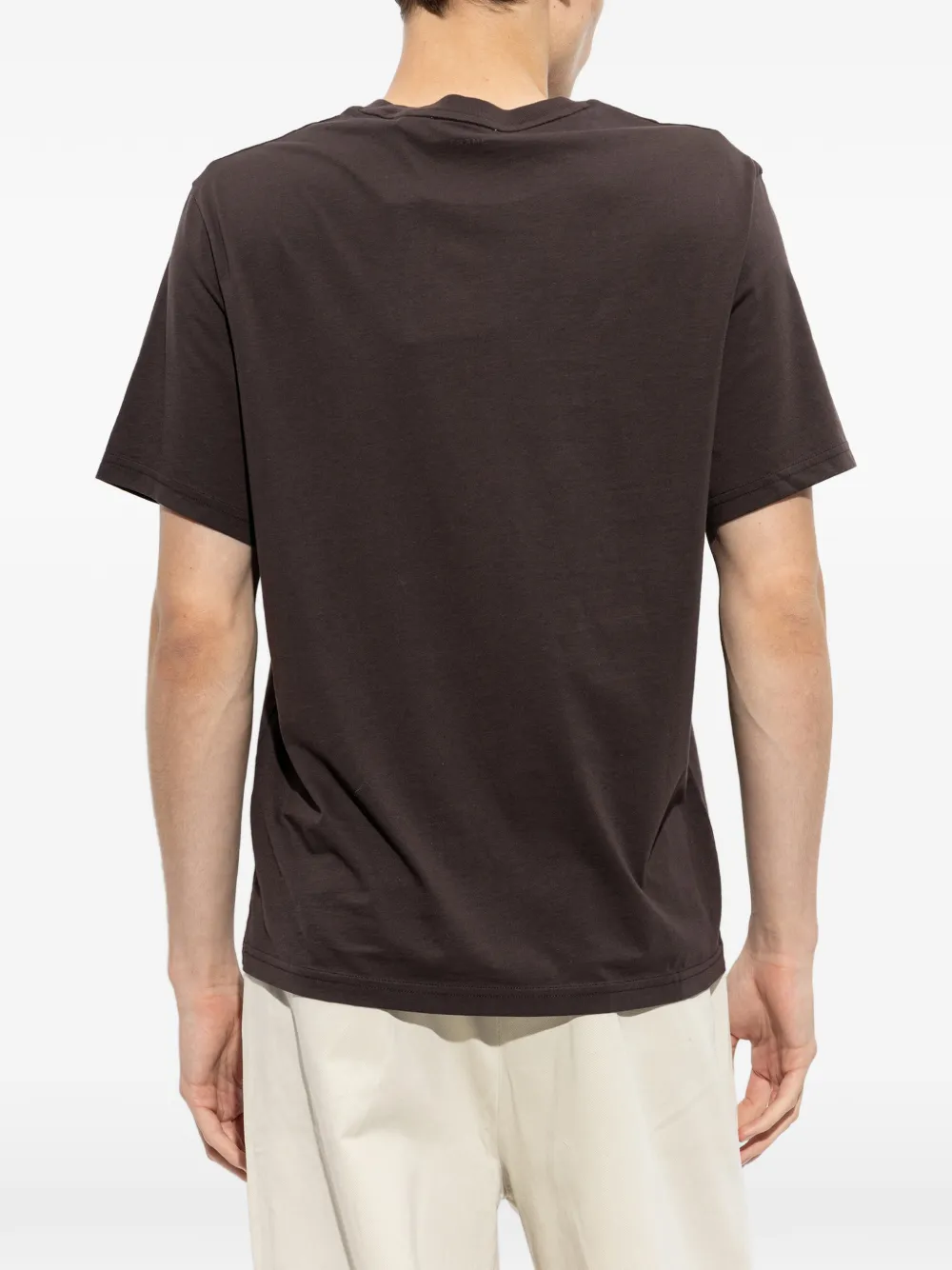 FRAME T-shirt met ronde hals Bruin