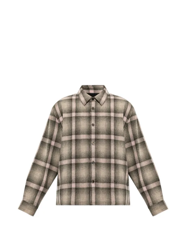 Frame Checked Shirt in Neutrals