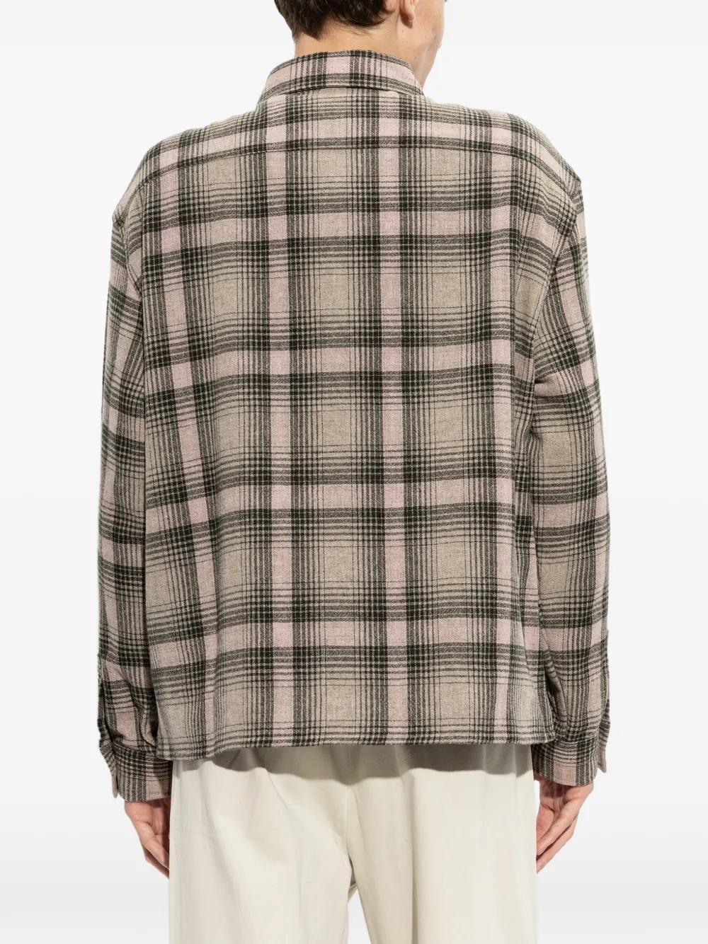 FRAME Checked Shirt in Neutrals, view 4