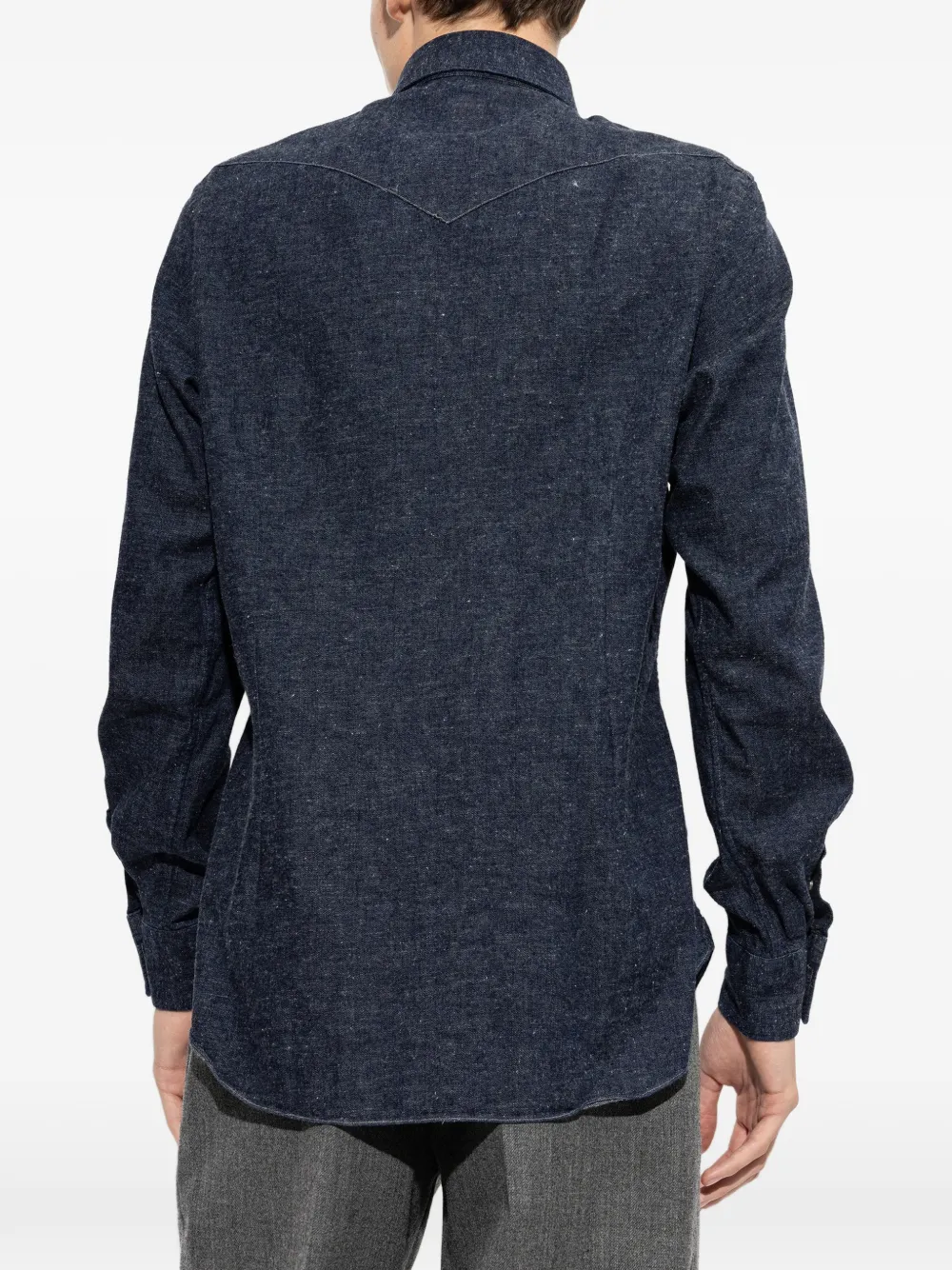 Eleventy Denim overhemd Blauw