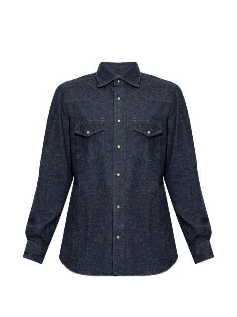 Eleventy camisa de mezclilla estilo western