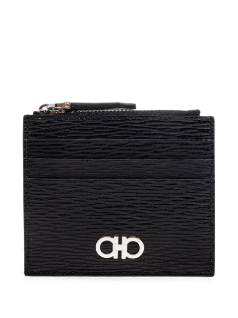 Ferragamo set de llavero y tarjetero Gancini de piel